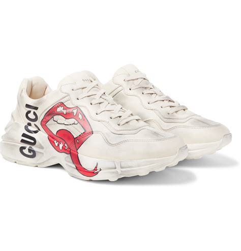 gucci rhyton used|Gucci rhyton distressed.